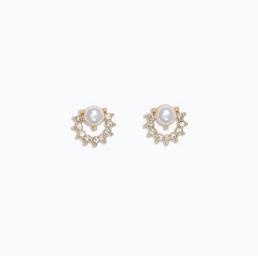 Pearls and Crystals Gold | Cuties Hypoallergenic Earrings