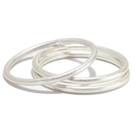 Lightweight Brass Bangle Bracelet - Set of 3