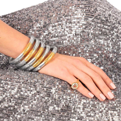 BudhaGirl Silver Tzubbie All Weather Bangle® (AWB®) – Serenity Prayer