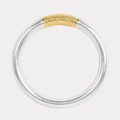 BudhaGirl Silver Tzubbie All Weather Bangle® (AWB®) – Serenity Prayer