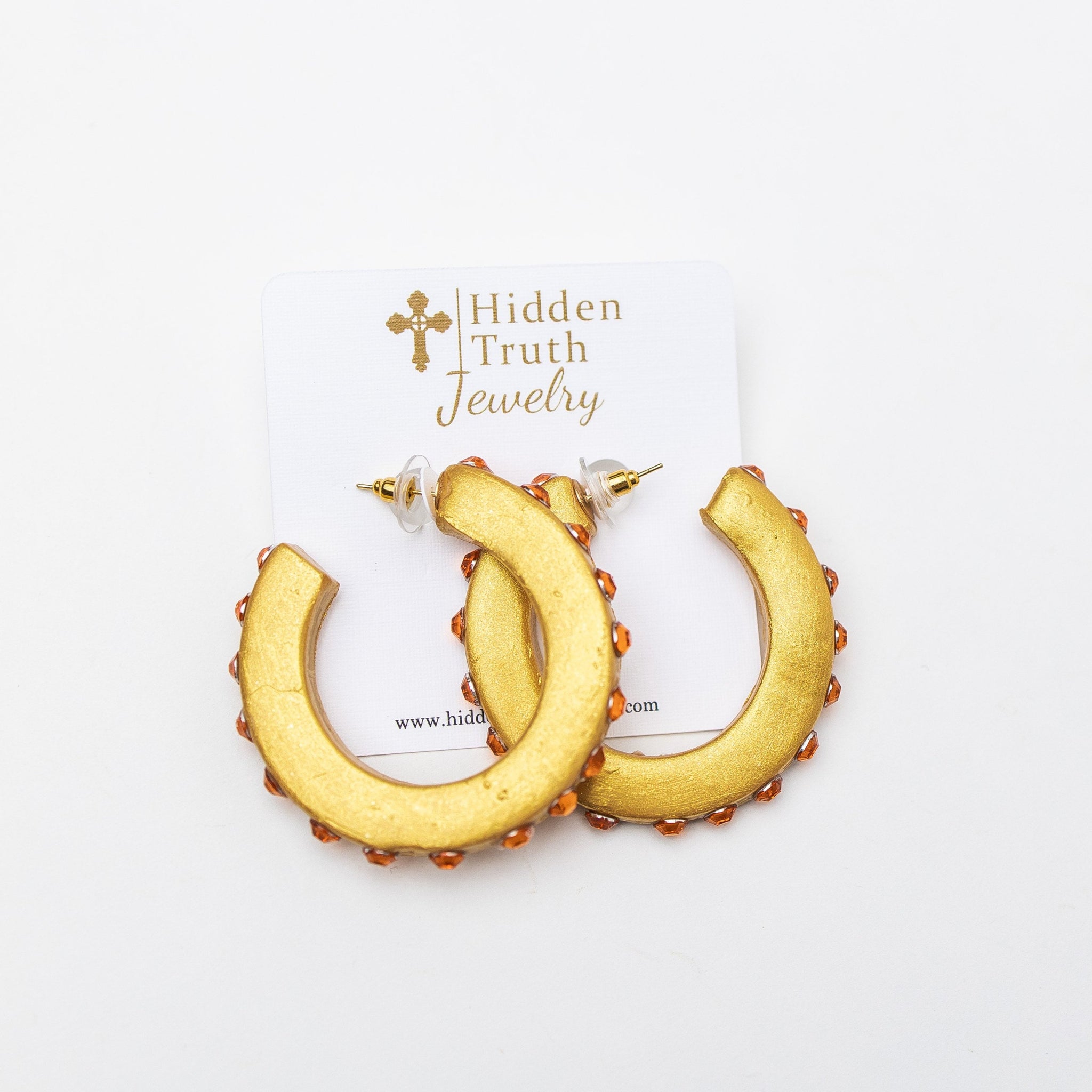 Large Orange Hoops