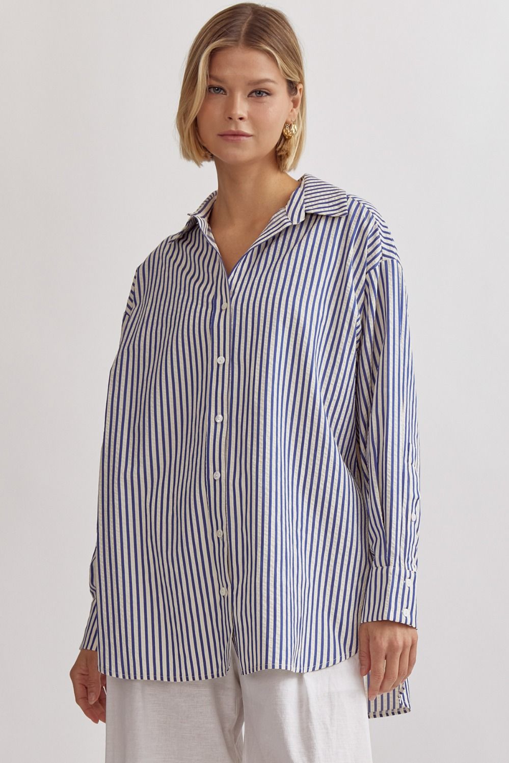 Sunset Cruise Striped Oversized Top