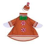 Giddy the Goose Gingerbread Outfit by Evergreen, a festive gingerbread costume designed for dressing the Giddy porch goose for Christmas and holiday displays.