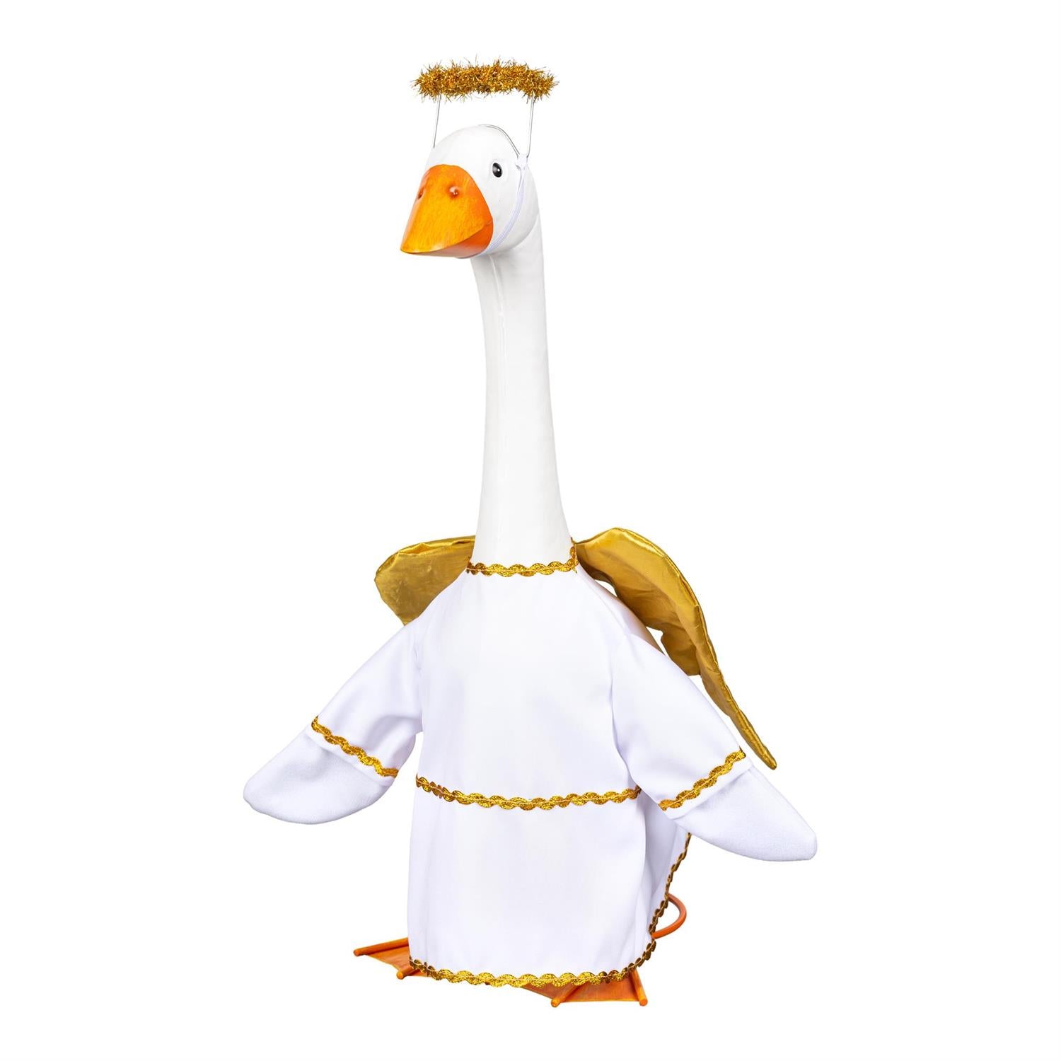 Giddy the Goose Christmas Angel Outfit by Evergreen, a festive angel costume designed to dress the Giddy porch goose for Christmas and holiday displays.