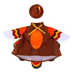 Giddy the Goose Turkey Trot Outfit featuring a turkey-inspired costume with colorful feather tail and coordinating hat.