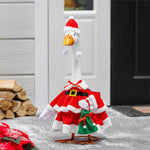 Giddy the Goose Mrs. Claus Outfit by Evergreen, a festive Mrs. Claus costume designed for dressing the Giddy porch goose for Christmas and holiday displays.