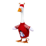 Giddy the Goose Red Sweater Outfit by Evergreen, a cozy red seasonal sweater designed for dressing the Giddy porch goose for Christmas and winter displays.