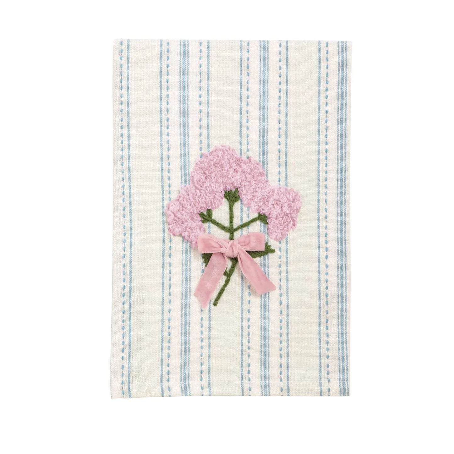 Colored Flower Embroidered Towel