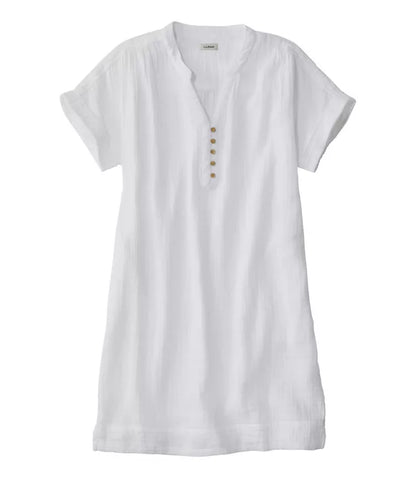 Women's Cloud Gauze Short-Sleeve Shift Dress