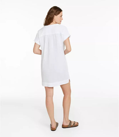 Women's Cloud Gauze Short-Sleeve Shift Dress