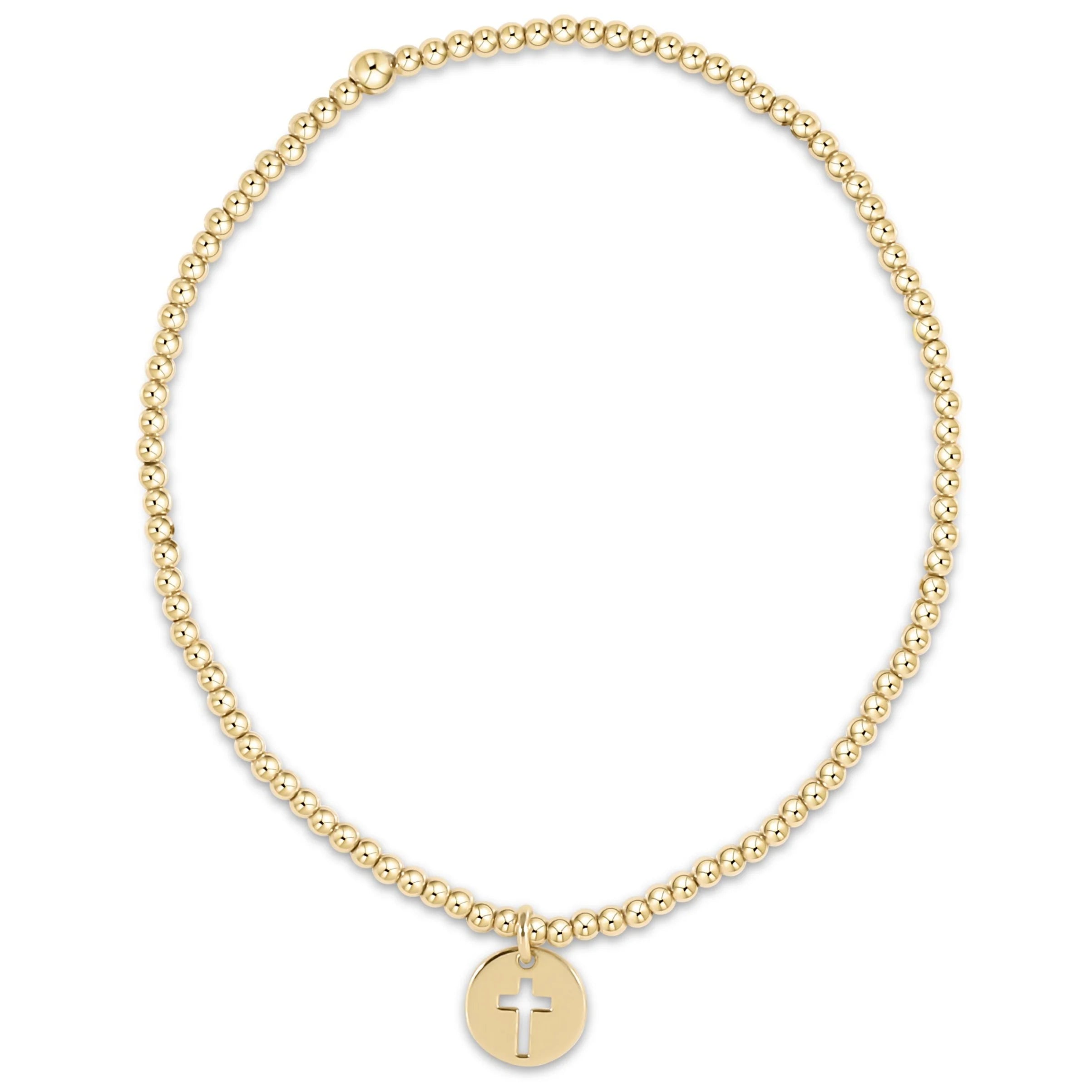Classic Gold Bead Bracelet | 3mm Blessed | egirl | enewton
