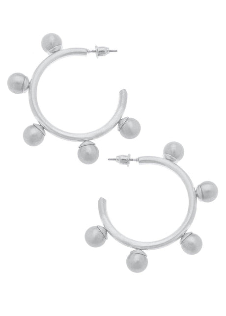 Allison Resin Beaded Hoop Earrings | Canvas