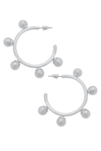 Allison Resin Beaded Hoop Earrings | Canvas