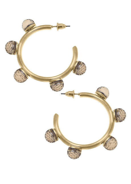 Allison Resin Beaded Hoop Earrings | Canvas