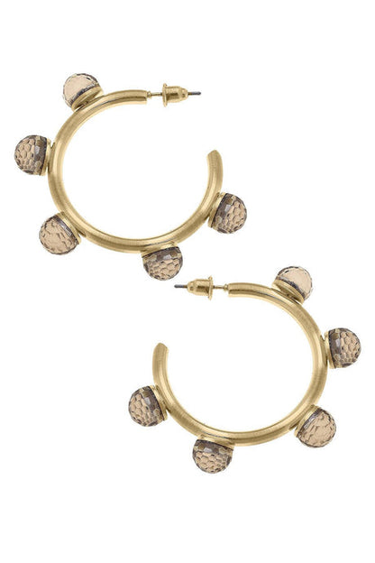 Allison Resin Beaded Hoop Earrings | Canvas