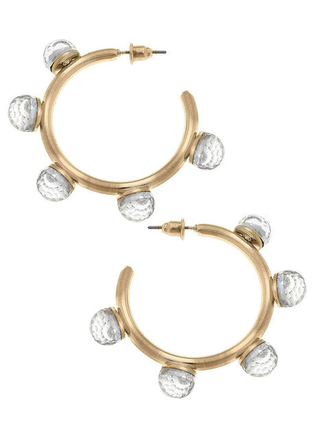 Allison Resin Beaded Hoop Earrings | Canvas