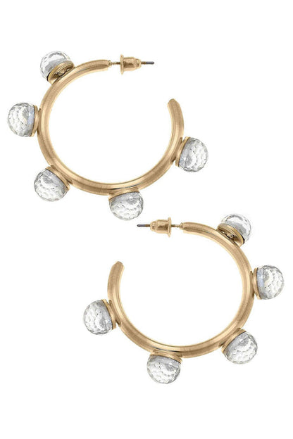 Allison Resin Beaded Hoop Earrings | Canvas