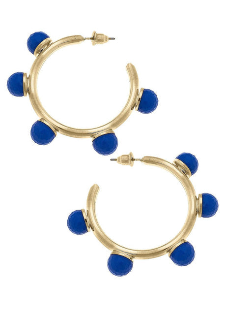 Allison Resin Beaded Hoop Earrings | Canvas