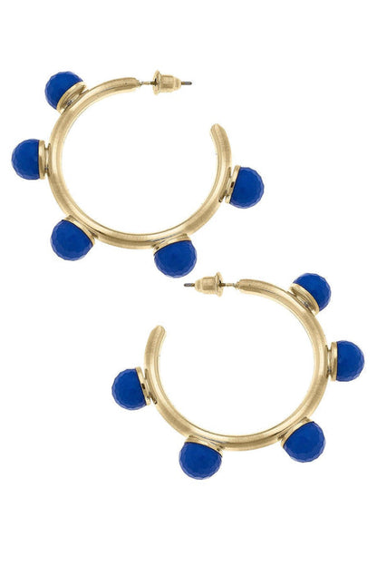 Allison Resin Beaded Hoop Earrings | Canvas