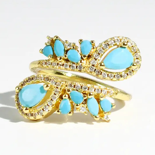Aqua Bloom Ring