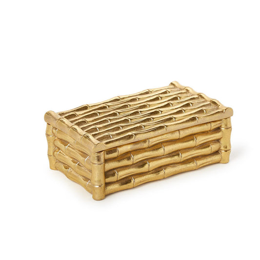 Gold Bamboo Box with Velvet Lining
