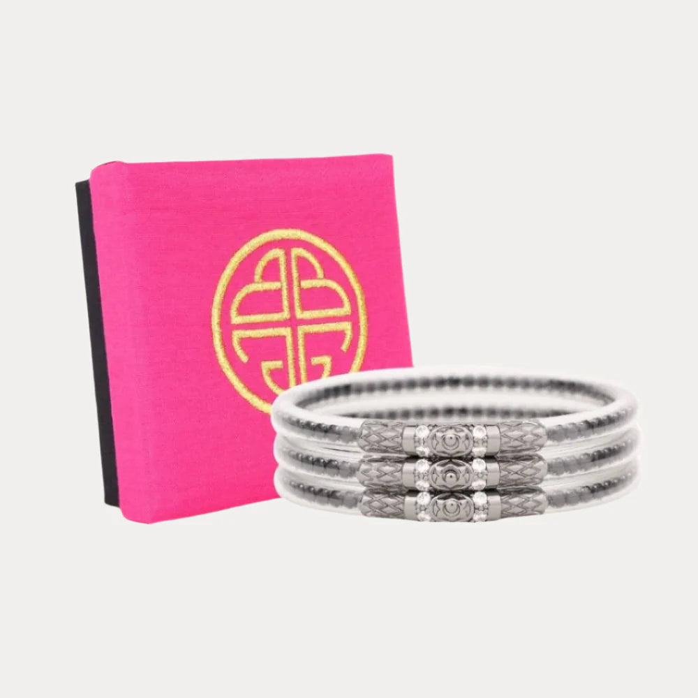 Black Spinel Three Queens All Weather Bangles | Set Of 3 | BuDhaGirl