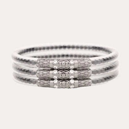 Black Spinel Three Queens All Weather Bangles | Set Of 3 | BuDhaGirl