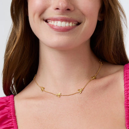 Bee Delicate Station Gold Necklace | Julie Vos