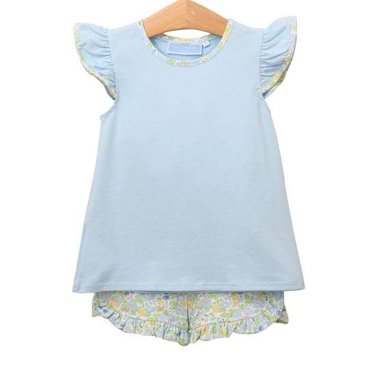 Blooming Floral Ruffle Short Set | Trotter Street