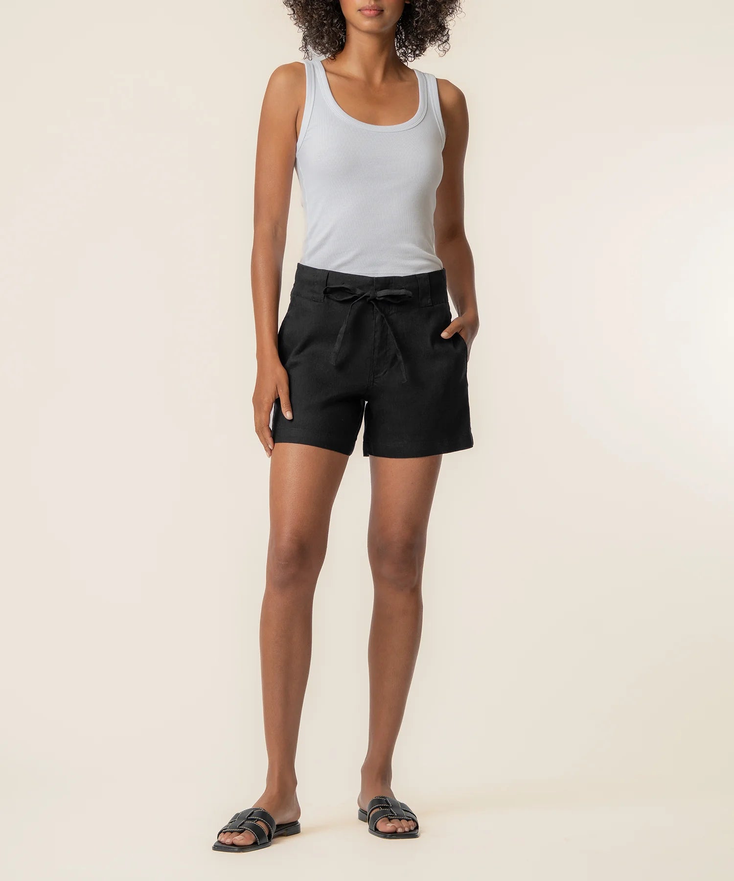 Katie Linen High Rise Shorts