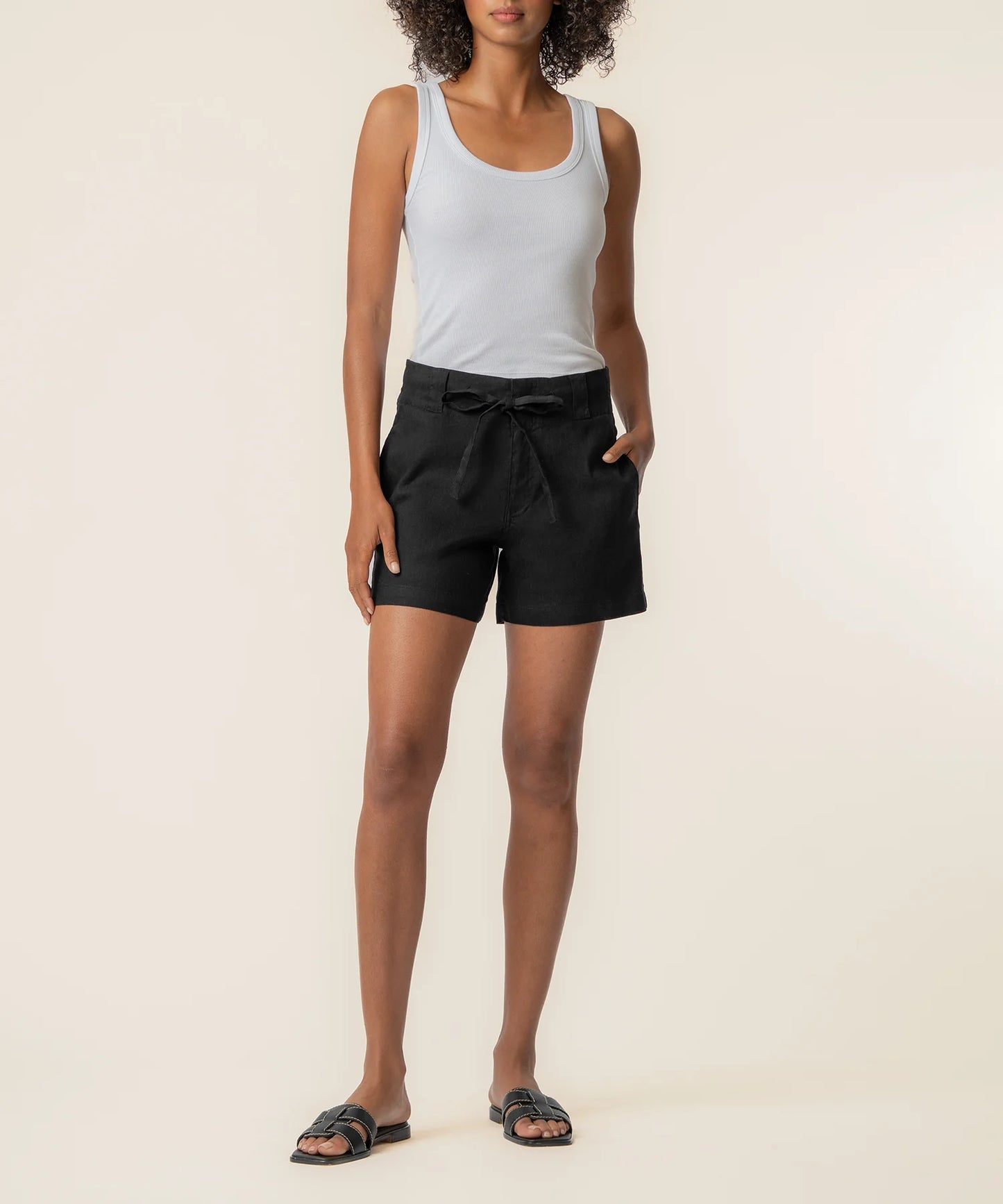Katie Linen High Rise Shorts