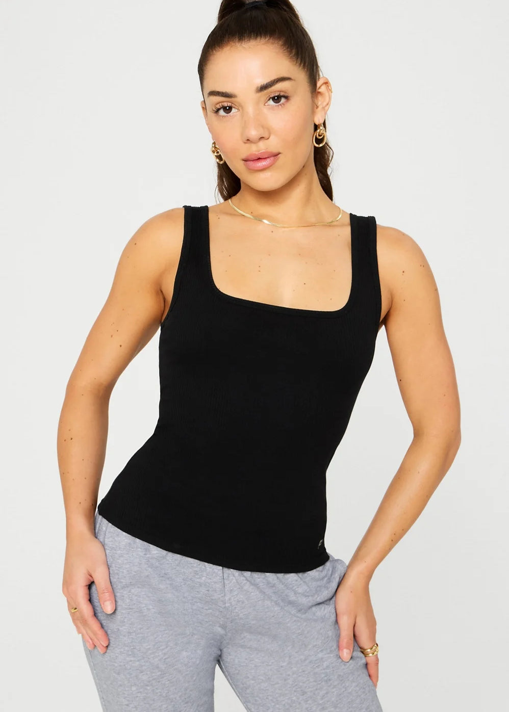 Daily Rib Square Neck Tank | Fabletics