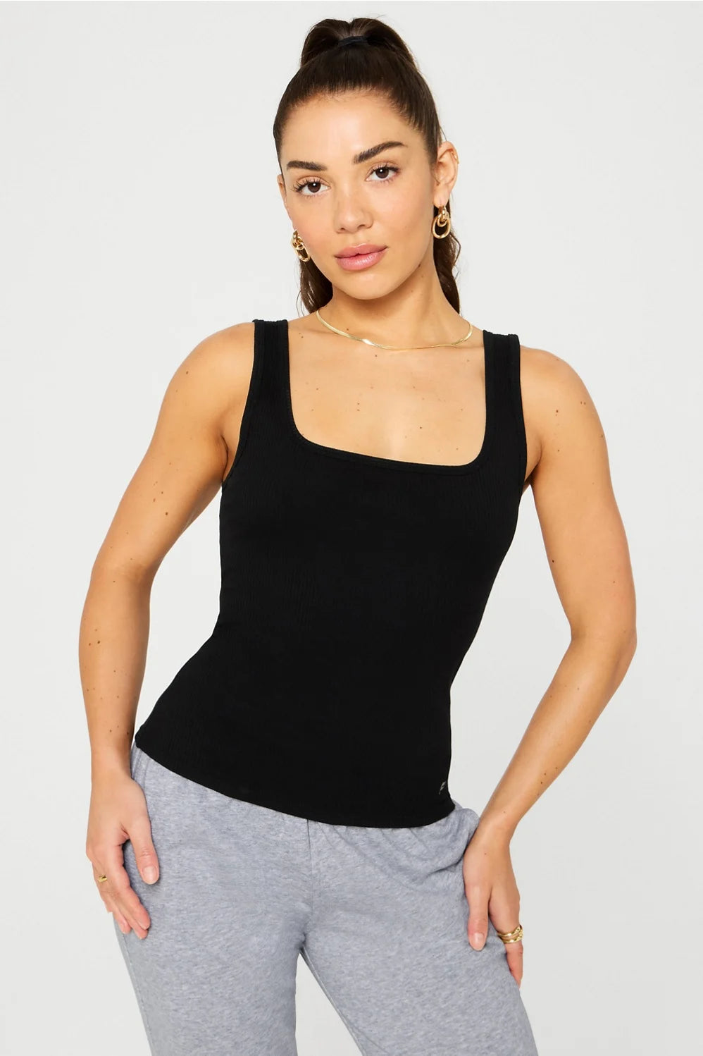 Daily Rib Square Neck Tank | Fabletics