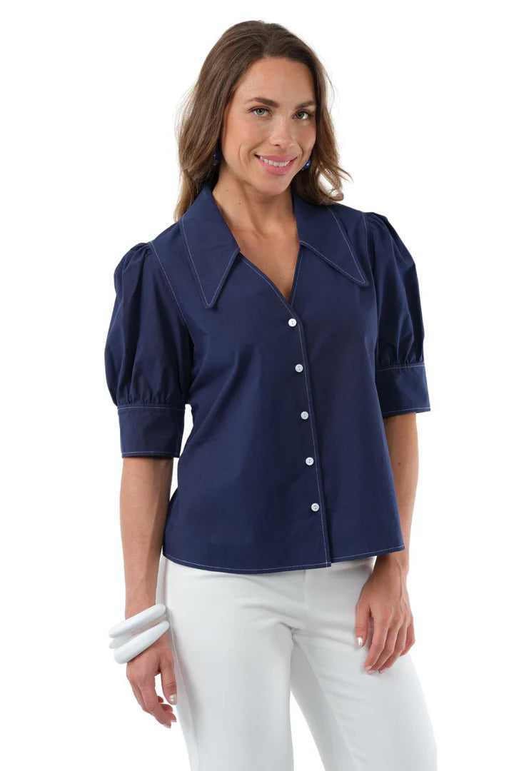 Blanche Pointed Collar Top