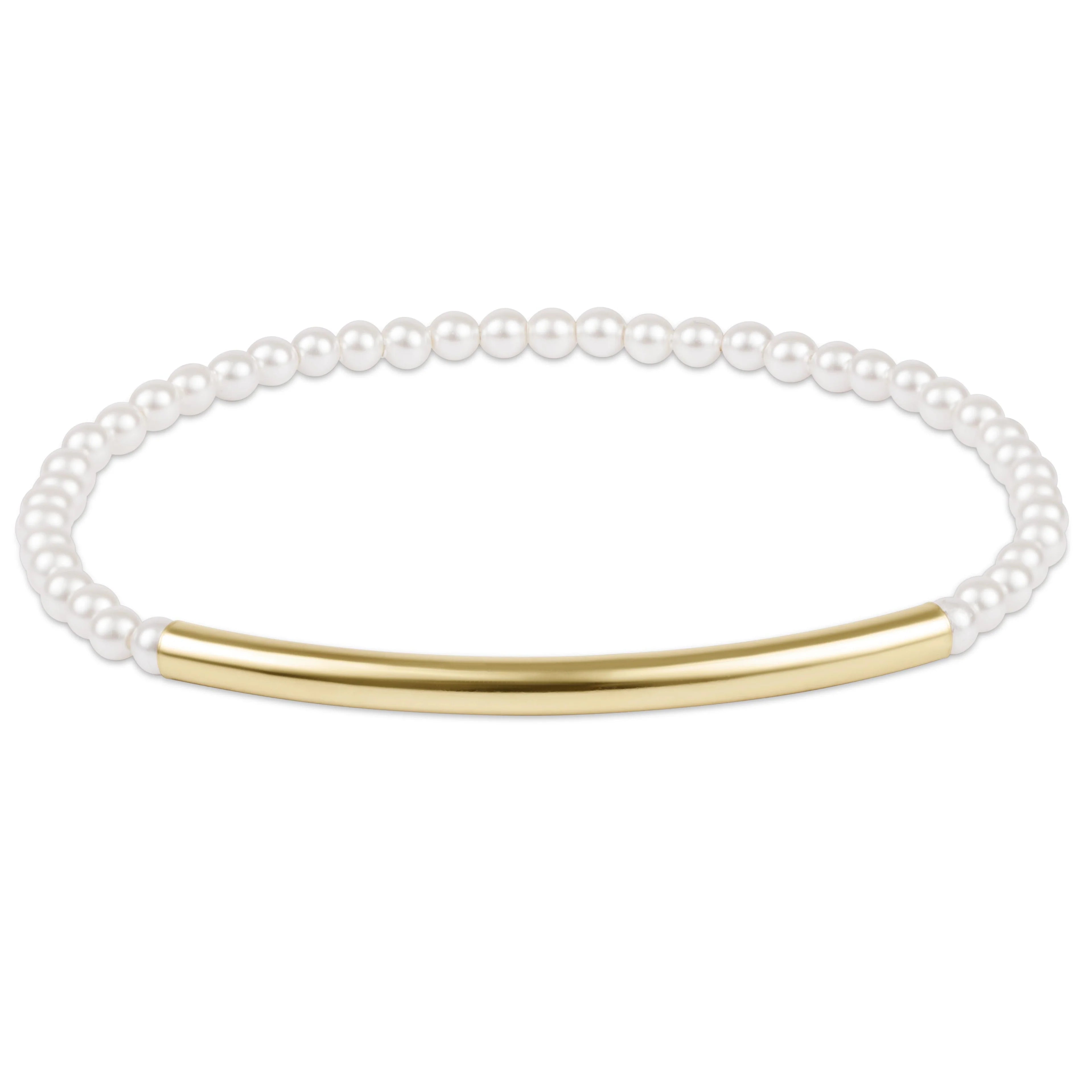 Bliss Bar Smooth Pearl 3mm Bracelet | enewton