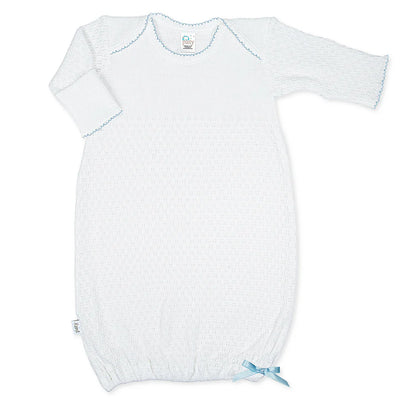 Knit Overlap Shoulder Gown With Bow | NB | Paty