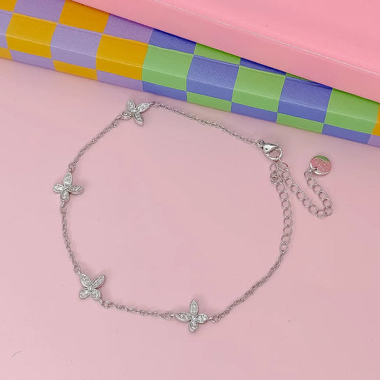 Petite Botanique Anklet | Silver