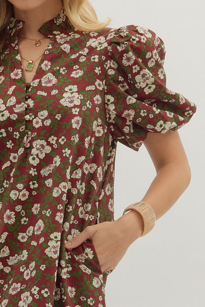 Ruffled Meadow Midi Dress