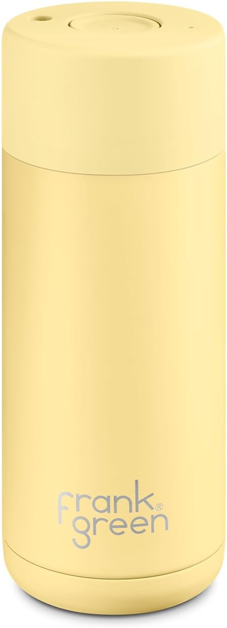 Ceramic Reusable Cup with Push Button Lid | Large 16oz