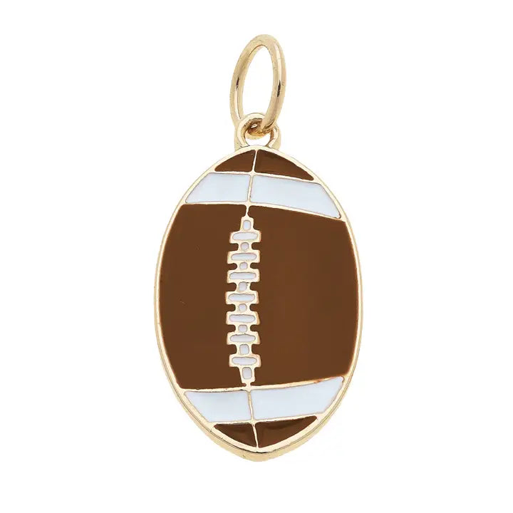 Football Enamel Charm