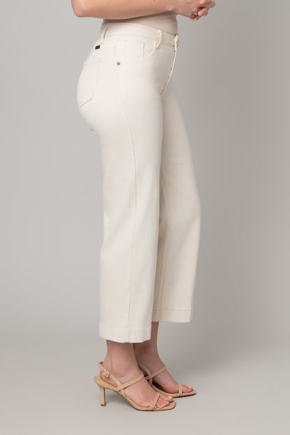 Stretch Twill Wide Leg Jean