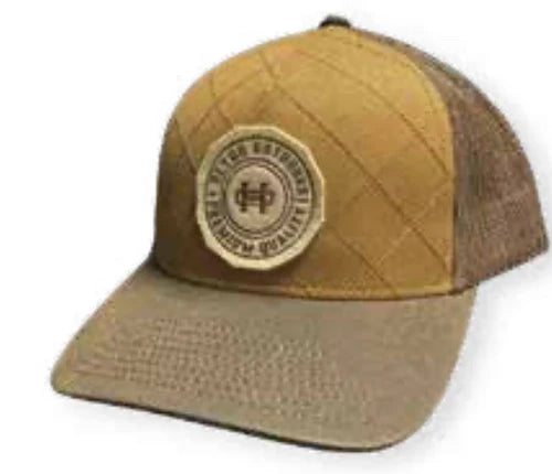 Camel Quilted Icon Trucker Hat | Heybo