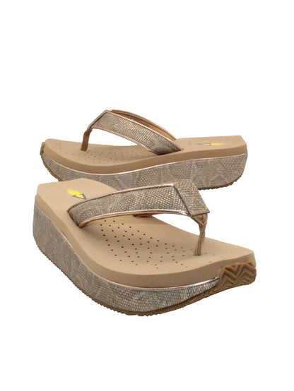 Neville Matallic Faux Snake Thong Sandal