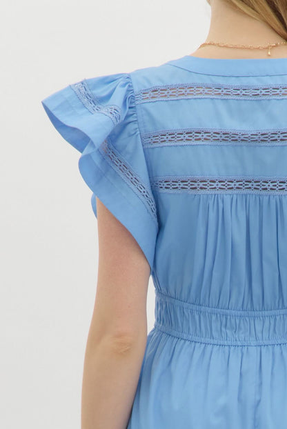 Charming In Chambray Midi Dress
