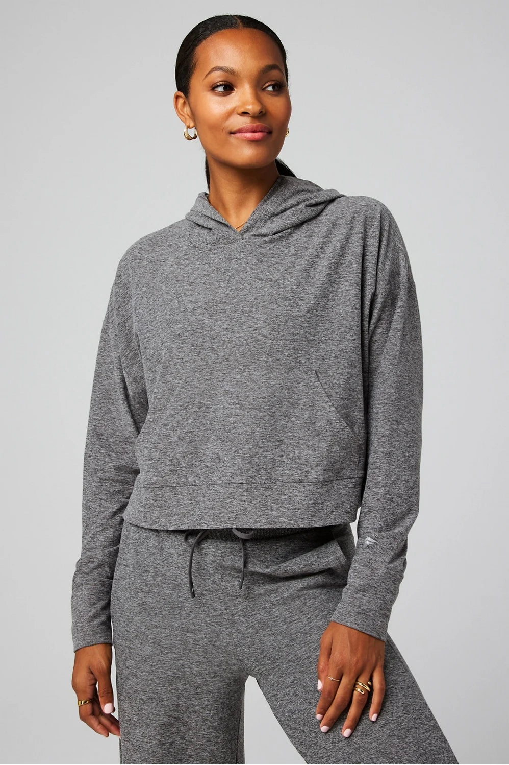 Cloud Jersey Stretch Cropped Hoodie | Fabletics