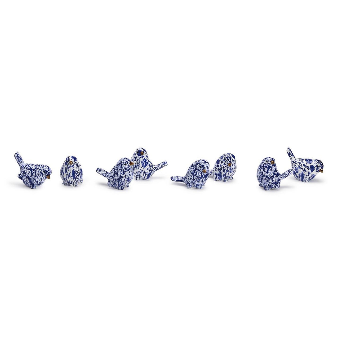 Chinoiserie Blue Robin Decorative Resin Bird