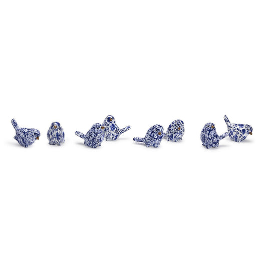 Chinoiserie Blue Robin Decorative Resin Bird