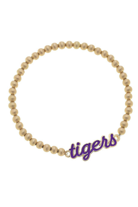 Clemson Tigers Enamel Script Stretch Bracelet