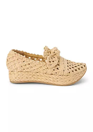 Raffia Platform Espadrille Fashion Sneakers