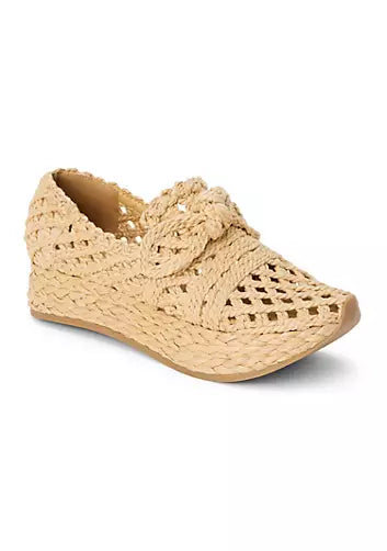 Raffia Platform Espadrille Fashion Sneakers
